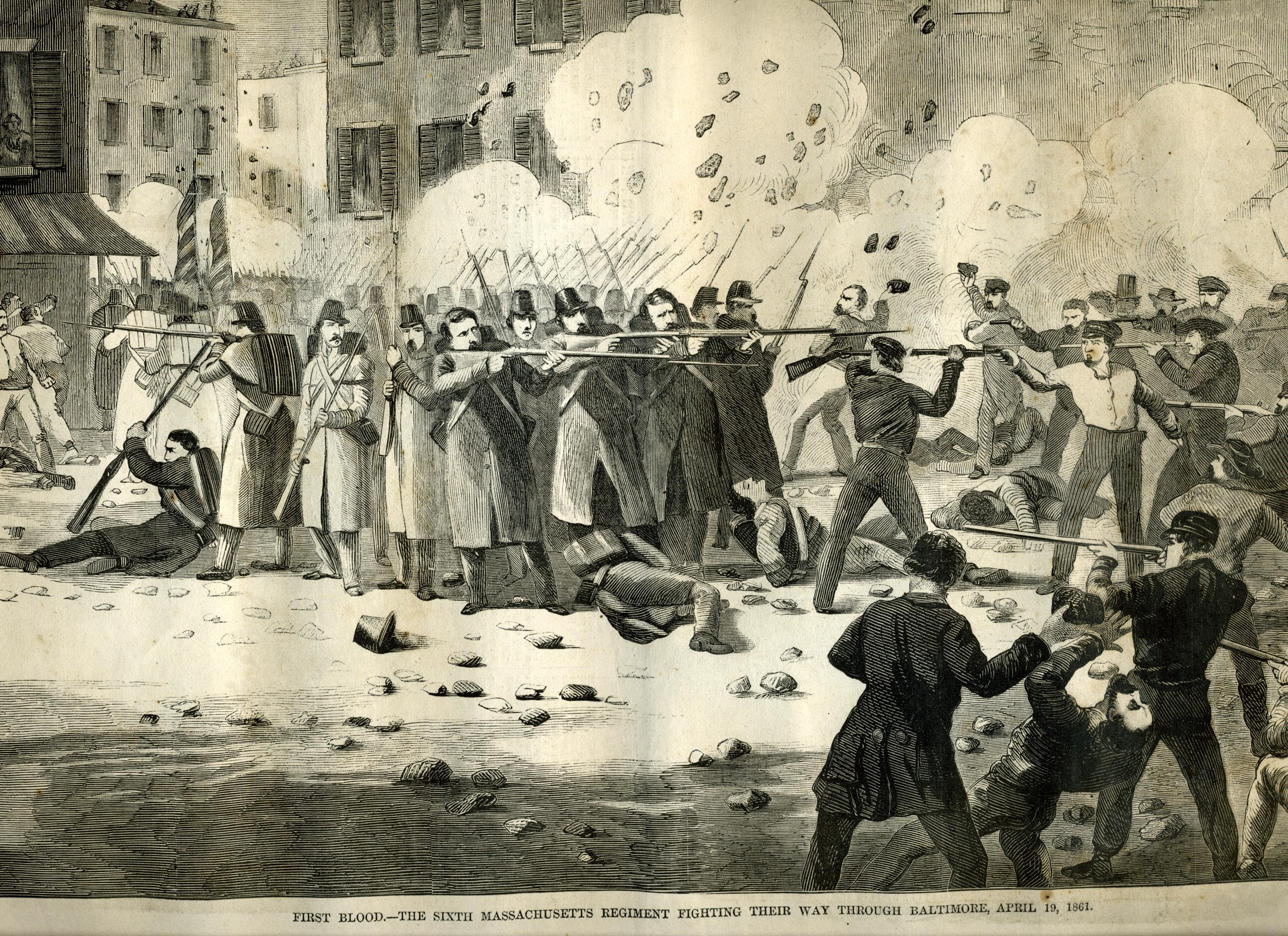 6th Mass Volunteer Militia at Baltimore Pratt Street Riot