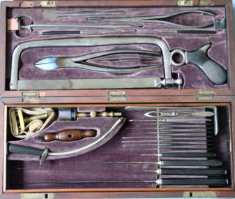 Geo. Tiemann, N.Y., Civil War three tier field surgery set, U.S.Army Hosp. Dept., c. 1863c. 1